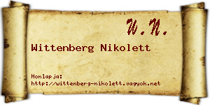 Wittenberg Nikolett névjegykártya
